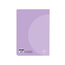 Libreta liderpapel 360 tapa de plastico a4 48 hojas 90g/m2 horizontal con doble margen colores pastel