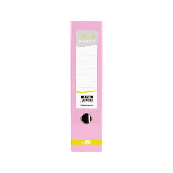 Archivador de palanca liderpapel a4 color system forrado sin rado lomo 80 mm rosa compresor metalico