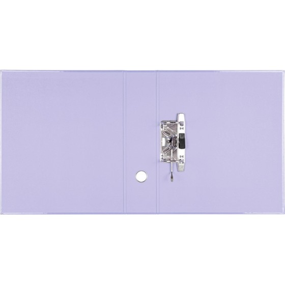 Archivador de palanca liderpapel a4 color system forrado sin rado lomo 80 mm lavanda compresor metalico