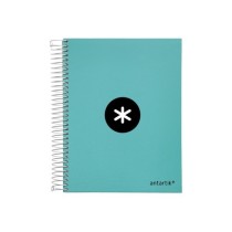 Cuaderno espiral liderpapel a5 micro antartik tapa forrada120h 100 gr horizontal 5 banda6 taladros color menta