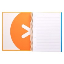 Cuaderno espiral liderpapel a4 micro antartik tapa forrada120h 100 gr horizontal 5 banda4 taladros color mostaza