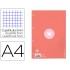 Recambio liderpapel a4 antartik 80 hojas 90g/m2 cuadro 5 mm 4 taladros 1 banda marco color rosa