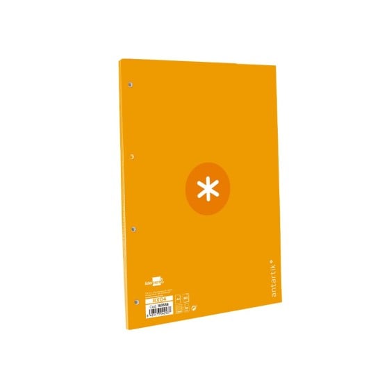 Recambio liderpapel a4 antartik 80 hojas 90g/m2 cuadro 5 mm 4 taladros 1 banda marco color mostaza