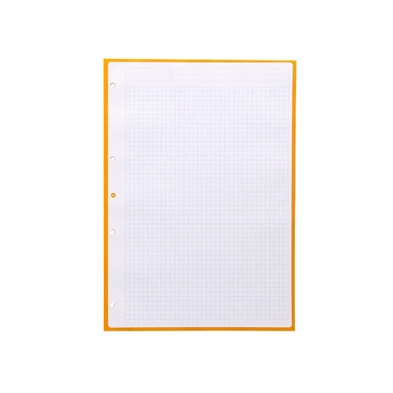 Recambio liderpapel a4 antartik 80 hojas 90g/m2 cuadro 5 mm 4 taladros 1 banda marco color mostaza