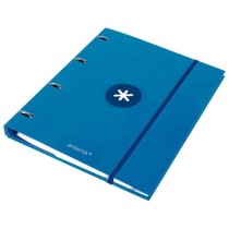 Carpeta con recambio liderpapel antartik a4 cuadro 5mm forrada 4 anillas 25mm redondas color azul