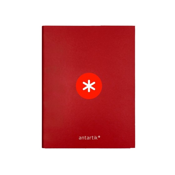 Carpeta liderpapel antartik a4 forrada 4 anillas 25 mm redondas color frambuesa