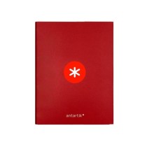 Carpeta liderpapel antartik a4 forrada 4 anillas 25 mm redondas color frambuesa