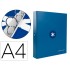 Carpeta liderpapel antartik a4 forrada 4 anillas 25 mm redondas color azul oscuro