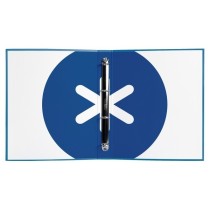 Carpeta liderpapel antartik a4 forrada 4 anillas 25 mm redondas color azul oscuro