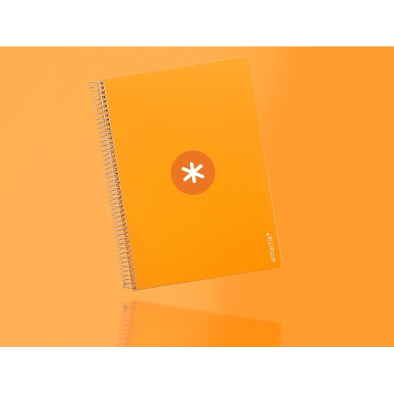 Cuaderno espiral liderpapel a4 micro antartik tapa dura 80h 100gr cuadro 5mm sin banda4 taladros color mostaza