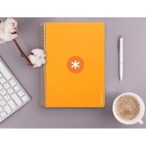 Cuaderno espiral liderpapel a4 micro antartik tapa dura 80h 100gr cuadro 5mm sin banda4 taladros color mostaza