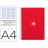 Cuaderno espiral liderpapel a4 antartik tapa dura 80h 90gr cuadro 4mm con margen color frambuesa