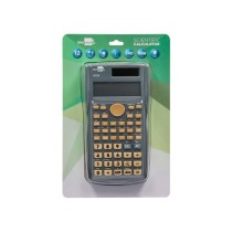 Calculadora liderpapel cientifica xf34 12 digitos 240 funciones con tapa solar y pilas color gris 156x85x20