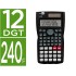 Calculadora liderpapel cientifica xf33 12 digitos 240 funciones con tapa solar y pilas color negro 156x85x20