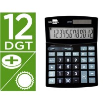 Calculadora liderpapel sobremesa xf29 12 digitos solar y pilas color negro 190x140x30 mm