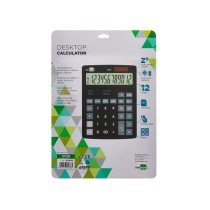 Calculadora liderpapel sobremesa xf29 12 digitos solar y pilas color negro 190x140x30 mm