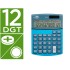 Calculadora liderpapel sobreme sa xf28 12 digitos dos lineas coste venta margen y tasas solar y pilas azul 155x115x25 mm