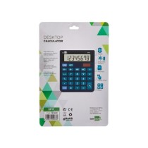 Calculadora liderpapel sobremesa xf17 8 digitos solar y pilas color azul 127x105x24 mm