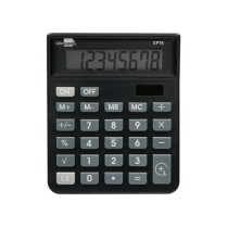 Calculadora liderpapel sobremesa xf16 8 digitos solar y pilas color negro 127x105x24 mm