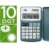 Calculadora liderpapel bolsillo xf15 10 digitos con tapa solar y pilas color gris 123x75x12 mm