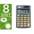 Calculadora liderpapel bolsillo xf07 8 digitos solar y pilas color gris 98x62x8 mm