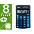 Calculadora liderpapel bolsillo xf06 8 digitos solar y pilas color azul 98x62x8 mm