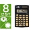 Calculadora liderpapel bolsillo xf05 8 digitos solar y pilas color negro 98x62x8 mm