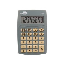 Calculadora liderpapel bolsillo xf03 8 digitos pilas color gris 99x64x9 mm