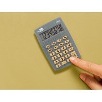 Calculadora liderpapel bolsillo xf03 8 digitos pilas color gris 99x64x9 mm