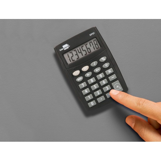 Calculadora liderpapel bolsillo xf01 8 digitos pilas color negro 99x64x9 mm