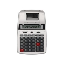 Calculadora liderpapel impresora pantalla papel 57 mm 12 digitos impresion bicolor blanca 235x155x62 mm