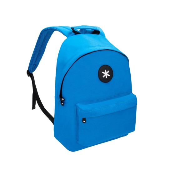 Cartera antartik mochila con asa y bolsillos con cremallera color azul 310x160x410 mm