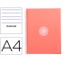 Cuaderno espiral liderpapel a4 micro antartik tapa forrada80h 90 gr horizontal 1 banda 4 taladros color rosa claro
