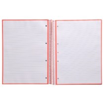 Cuaderno espiral liderpapel a4 micro antartik tapa forrada80h 90 gr horizontal 1 banda 4 taladros color rosa claro