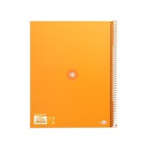 Cuaderno espiral liderpapel a4 micro antartik tapa forrada80h 90 gr horizontal 1 banda 4 taladros color mostaza