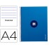 Cuaderno espiral liderpapel a4 micro antartik tapa forrada80h 90 gr horizontal 1 banda 4 taladros color azul oscuro