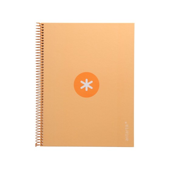 Cuaderno espiral liderpapel a4 micro antartik tapa forrada80h 90 gr horizontal 1 banda 4 taladros color amarillo clar