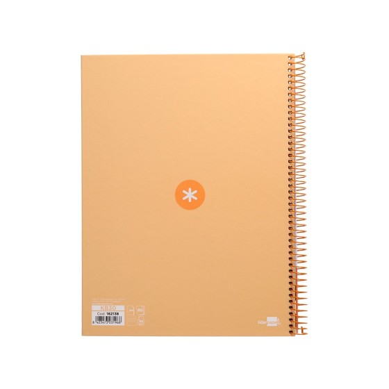 Cuaderno espiral liderpapel a4 micro antartik tapa forrada80h 90 gr horizontal 1 banda 4 taladros color amarillo clar