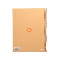 Cuaderno espiral liderpapel a4 micro antartik tapa forrada80h 90 gr horizontal 1 banda 4 taladros color amarillo clar