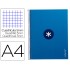 Cuaderno espiral liderpapel a4 micro antartik tapa forrada 80h 90 gr cuadro 5mm 1 banda 4 taladros azul oscuro