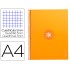 Cuaderno espiral liderpapel a4 micro antartik tapa forrada 80h 90 gr cuadro 5mm 1 banda 4 taladros mostaza