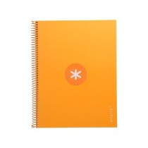Cuaderno espiral liderpapel a4 micro antartik tapa forrada 80h 90 gr cuadro 5mm 1 banda 4 taladros mostaza