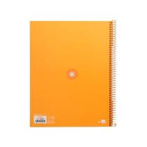Cuaderno espiral liderpapel a4 micro antartik tapa forrada 80h 90 gr cuadro 5mm 1 banda 4 taladros mostaza