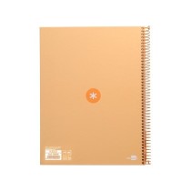 Cuaderno espiral liderpapel a4 micro antartik tapa forrada 80h 90 gr cuadro 5mm 1 banda 4 taladros amarillo cl