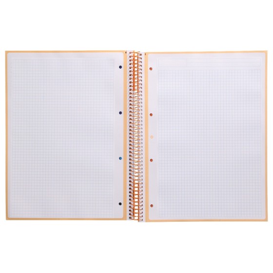 Cuaderno espiral liderpapel a4 micro antartik tapa forrada 80h 90 gr cuadro 5mm 1 banda 4 taladros amarillo cl