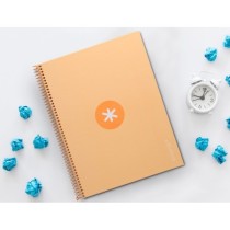 Cuaderno espiral liderpapel a4 micro antartik tapa forrada 80h 90 gr cuadro 5mm 1 banda 4 taladros amarillo cl