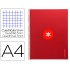 Cuaderno espiral liderpapel a4 micro antartik tapa forrada 80h 90 gr cuadro 5mm 1 banda 4 taladros frambuesa
