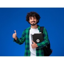 Cuaderno espiral liderpapel a4 micro antartik tapa forrada 80h 90 gr cuadro 5mm 1 banda 4 taladros negro