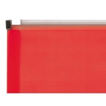 Carpeta dossier liderpapel a4 cierre de cremallera rojo translucido