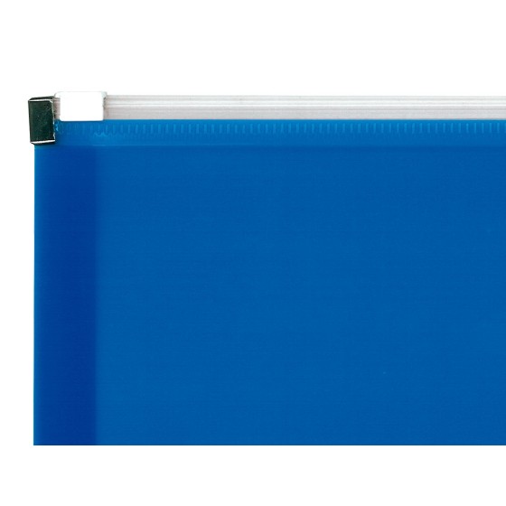 Carpeta dossier liderpapel a4 cierre de cremallera azul translucido